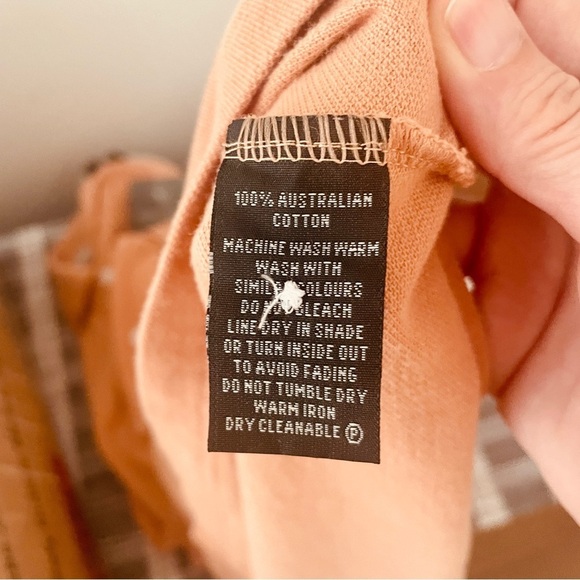 Gunn Original Fit Polo Large Collared Short Sleeve Shirt Orange Rust - Picture 7 of 7